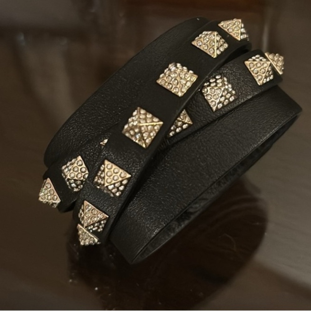 Valentino Garavani Black and Gold Bracelet